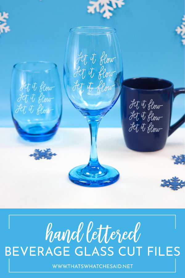 handlettered wine glass decal