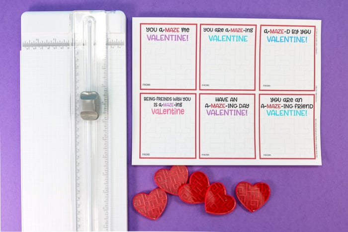 Cutter, Printable, Heart Mazes and Glue Dots - Supplies