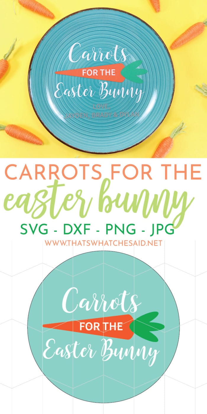 Carrots For The Easter Bunny Plate Svg File That S What Che Said