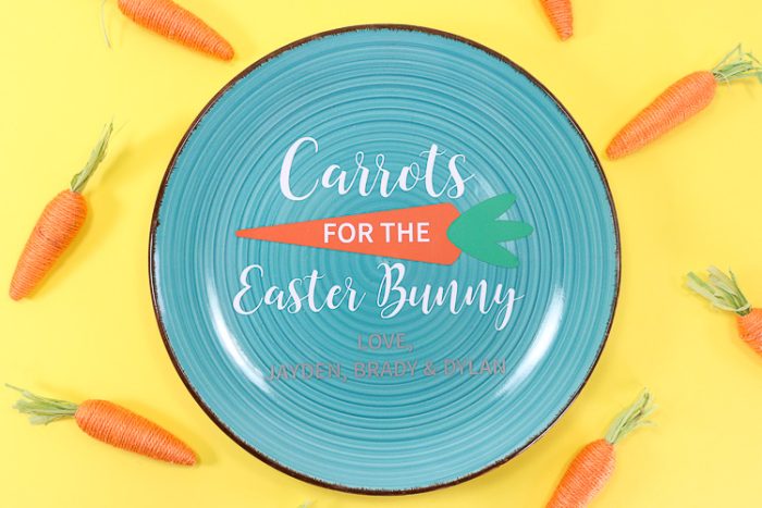 Completed SVG - Carrots for the Easter Bunny - personalized with children's names