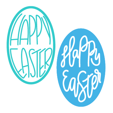 Hand Lettered Easter Egg Cut Files