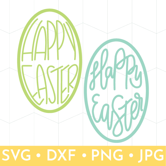 Hand-lettered Happy Easter fine lined