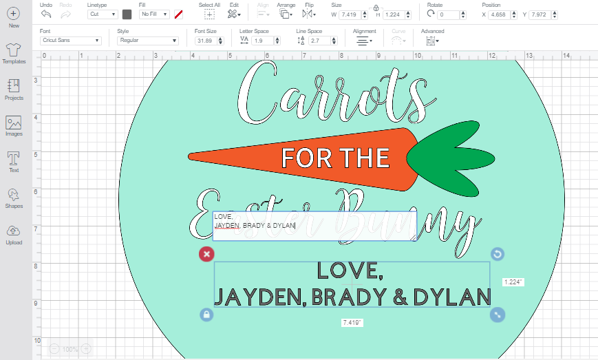 cricut design space tutorial screenshot