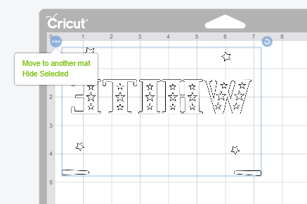 Clicking on the three dots and selecting Move Mat