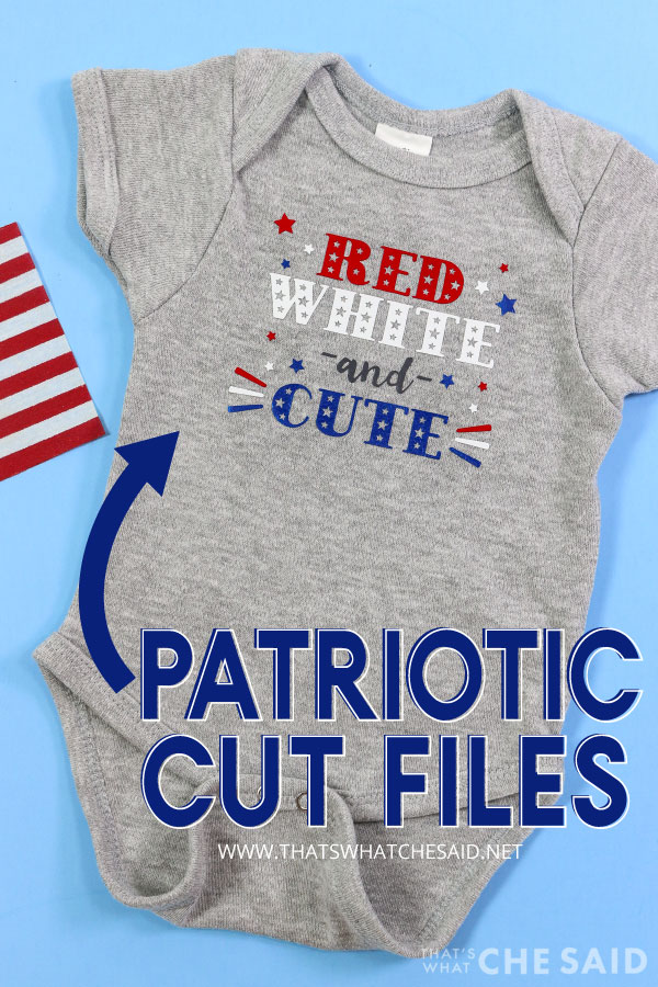 Red White and Cute baby bodysuit with graphic description overlay for pinterest