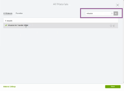 Where to Search in Cricut Design Space to find Infusible Ink Material