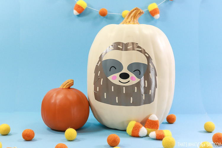 Vinyl Sloth Pumpkin