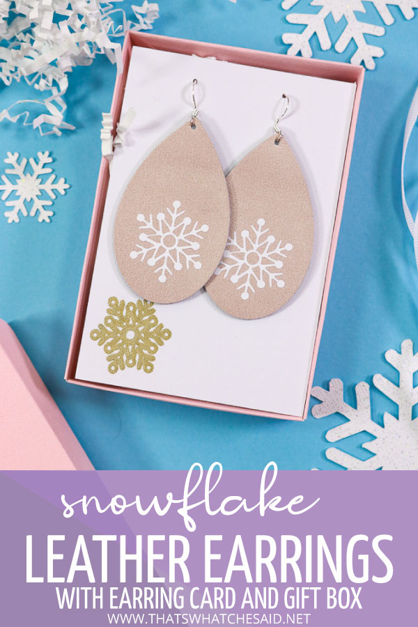 Leather Earrings in a gift box