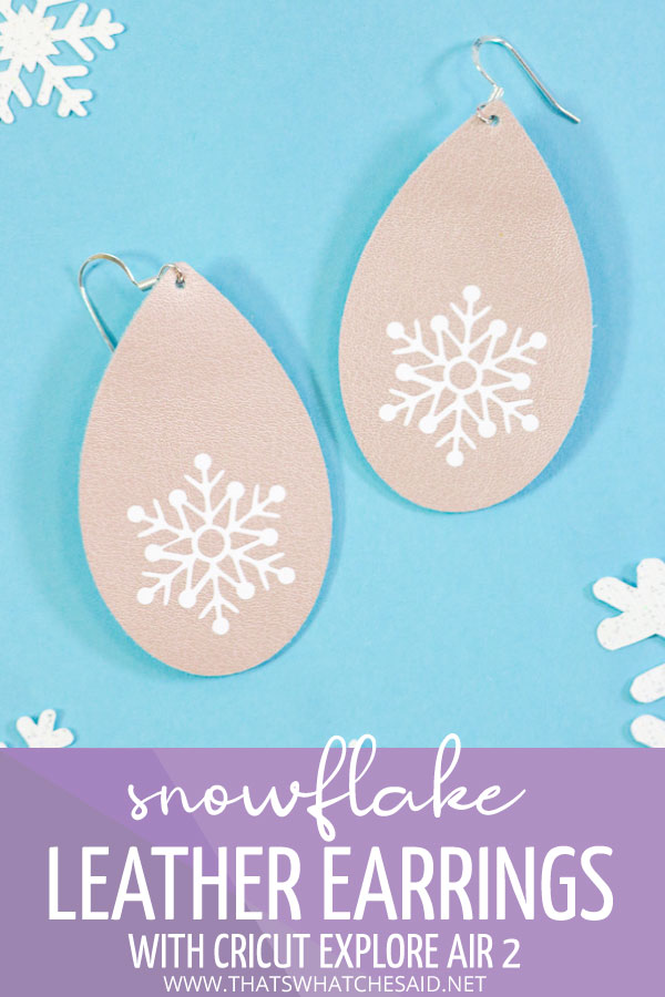 DIY snowflake leather earrings