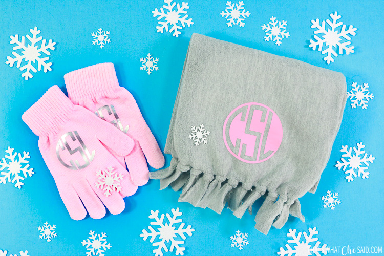 Personalized Scarf & Gloves Gift Set made with Explore Air 2 – That's What  {Che} Said