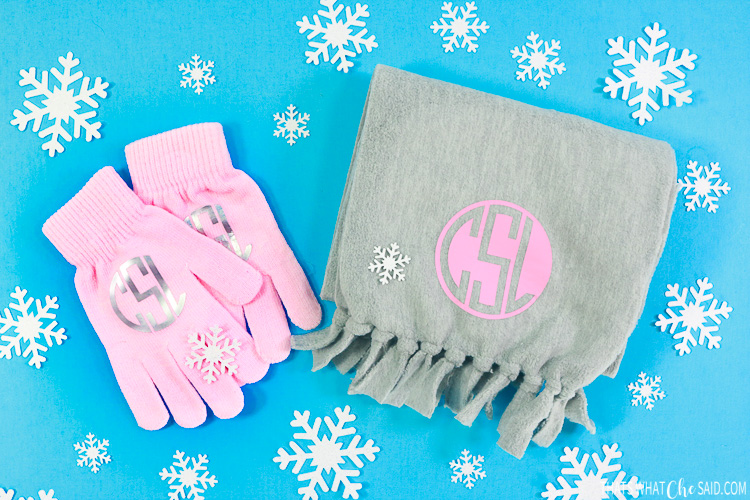 monogram scarf set