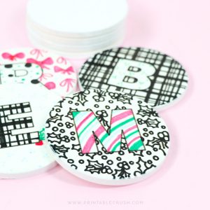 Personalized Infusible Ink coasters