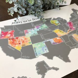 Scratch Off State Map