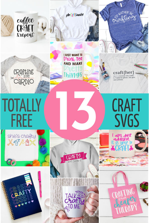 13 Free Craft SVG's to use with electronic cutting machines such as a Cricut or Silhouette! 