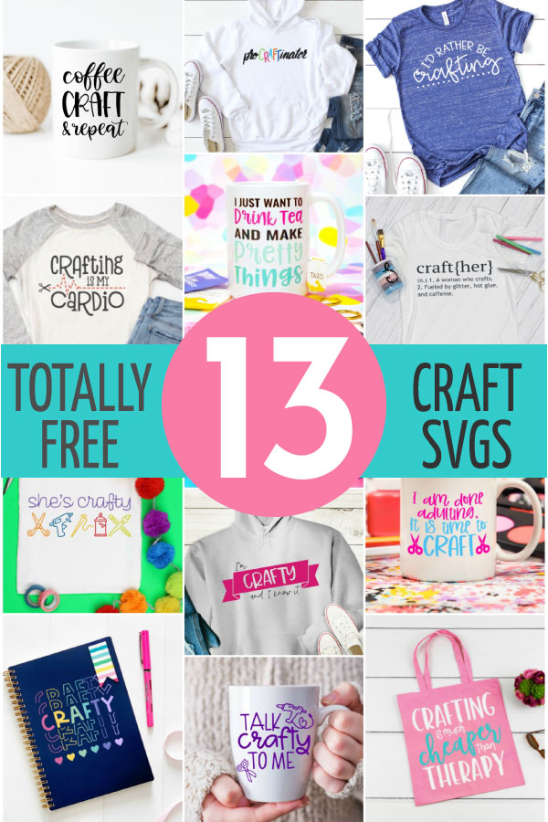 13 Free Craft SVG's to use with electronic cutting machines such as a Cricut or Silhouette!