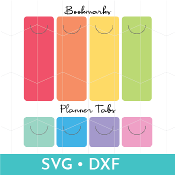 Vector image of diy planner tabs and bookmarks cut files
