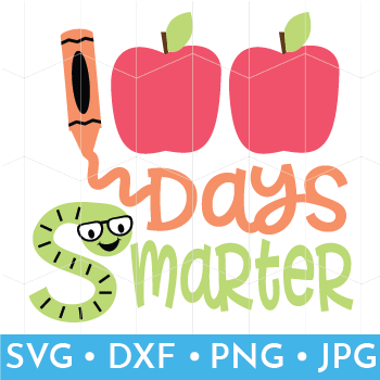 Mock Up of free 100 Days of School SVG file