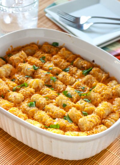 Casserole with tater tot top