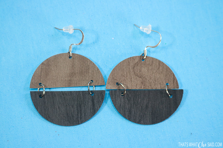 Earrings with earring hooks added