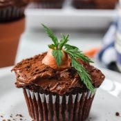Single Carrot Patch Chocolate cupcake