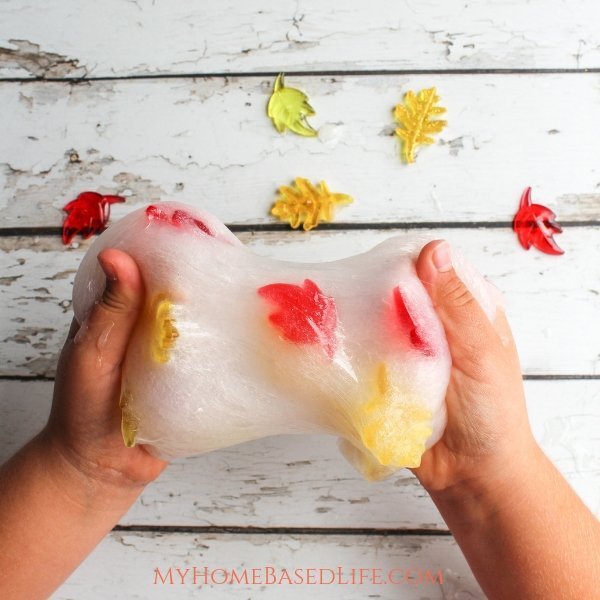 Clear slime with leaf window clings.