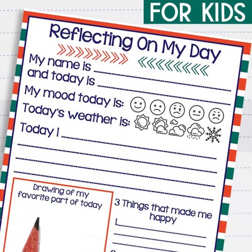 Printable kids daily journal.