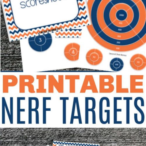 Printable nerf gun targets and scoresheets