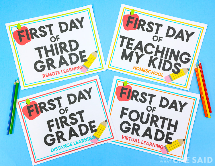 First Day of Remote Learning Sign,First Day of Homeschool,Chalkboard Back to School Sign,Printable School SignSocial Distancing School Sign