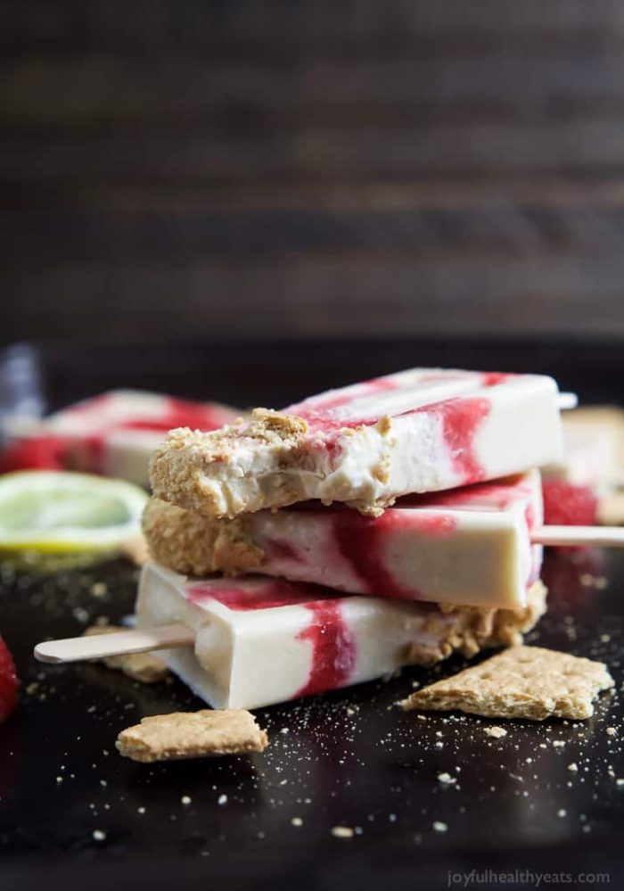 Stacked Lemon Raspberry Cheesecake Pops