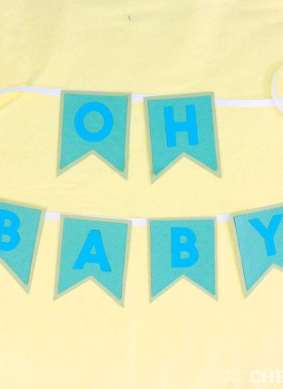 "Oh Baby" pennant baby shower banner