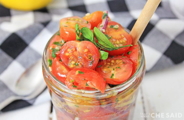 Close up of Tomato Relish in Jar