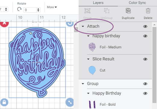 Layers Panel now shows the 2 layers attached