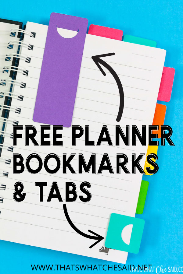 Planner Bookmarks