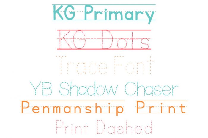 Penmanship font names in branded colors