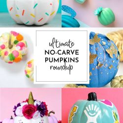 Collage of No Carve Pumpkin Projects - Horizontal