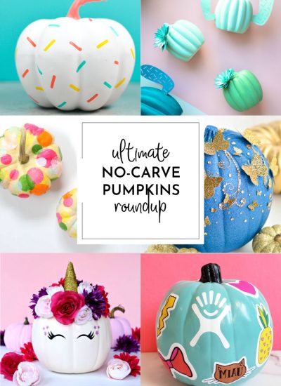 Collage of No Carve Pumpkin Projects - Horizontal