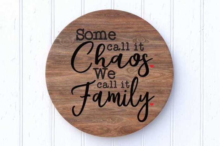 Wooden Circle Family sign