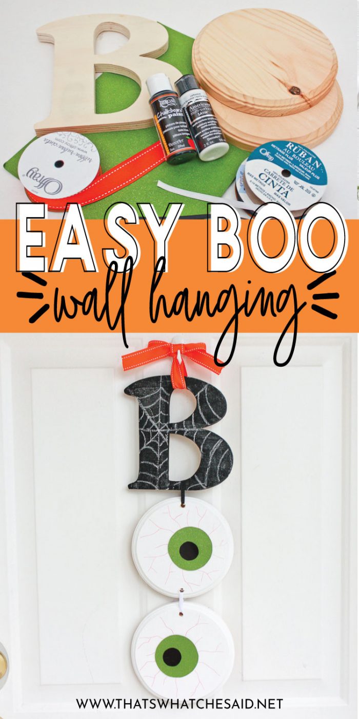 Boo Halloween Sign Made from basic craft supplies