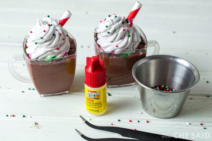 Add more sprinkles using super glue and tweeers