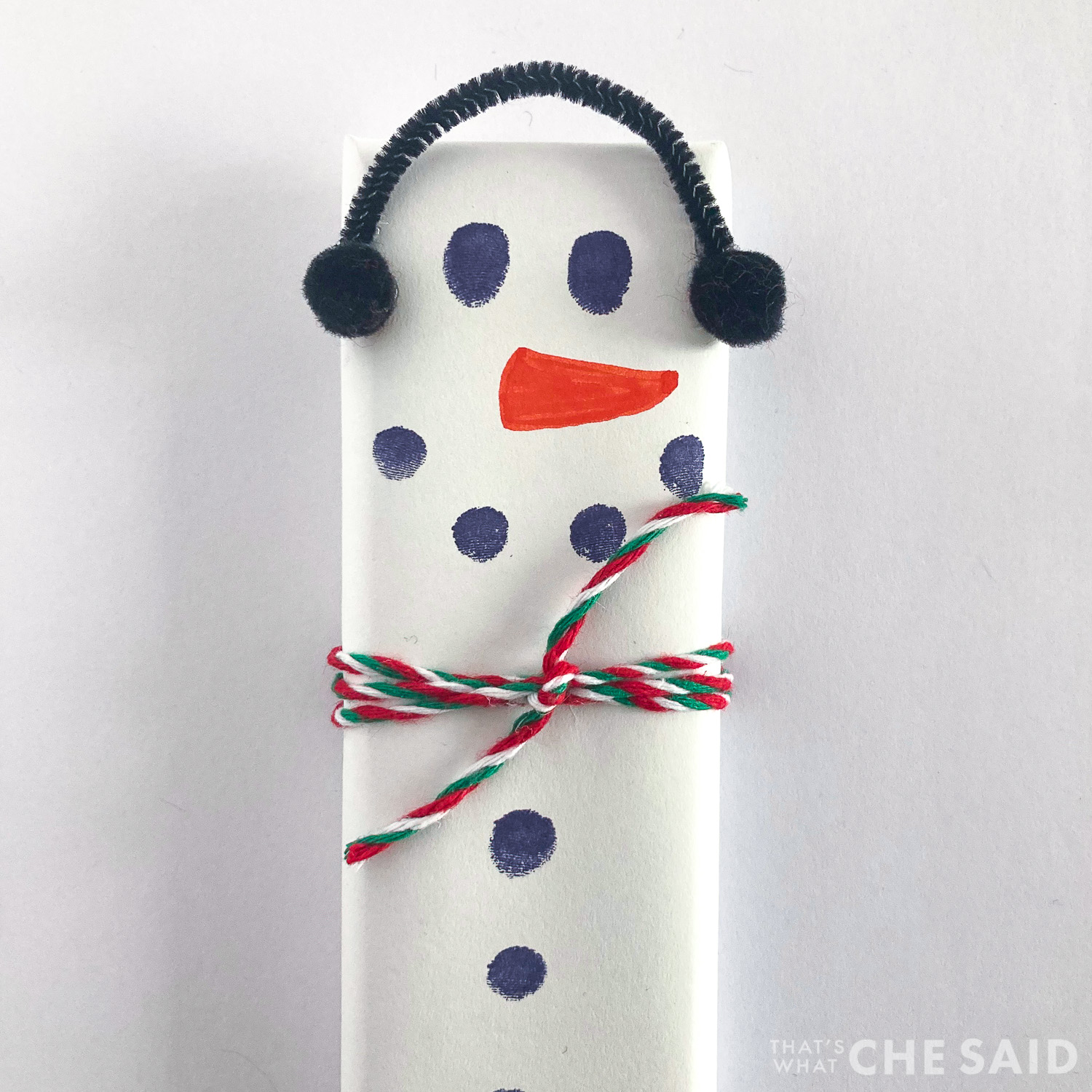 Candybar snowman finished project