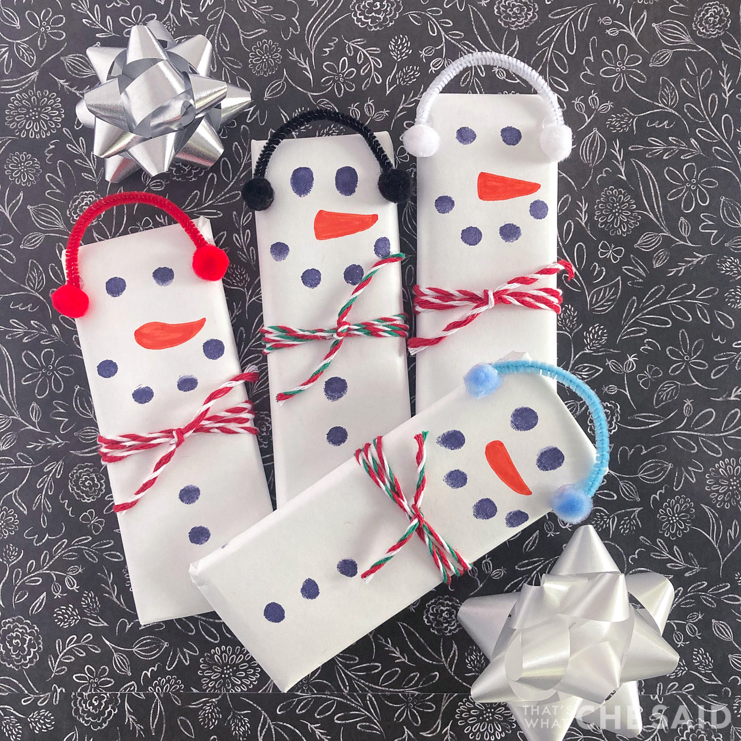 Easy & Fun Snowman Candy Bars