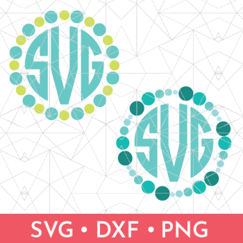 Holiday Monogram Frame Circle Svg