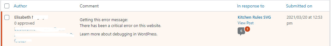 Error message recieved from my readers when trying to download a package