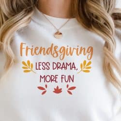 friendsgiving - less drama more fun svg