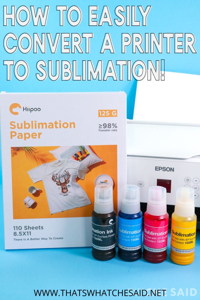 Pinterest Pin Image - Convert a Printer to Sublimation