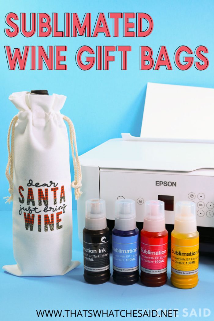 Pinterest Pin Image - Wine Gift Bag