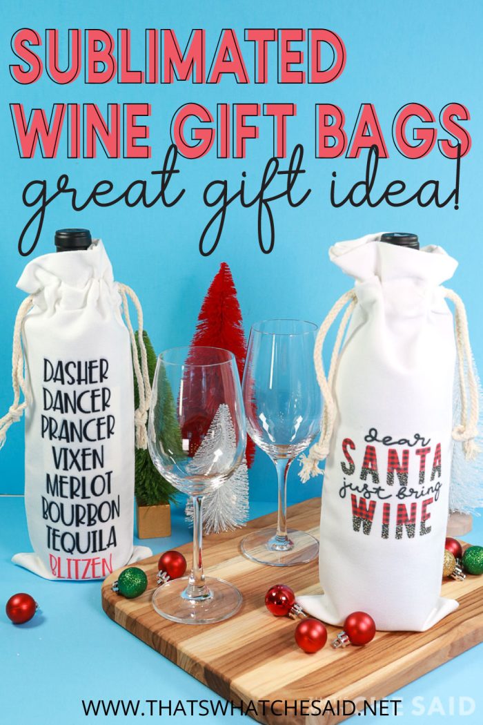 Pinterest Pin Image - Sublimated Wine Bags