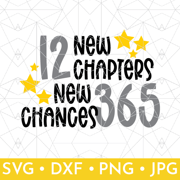 Shop listing for 12 new chapters 365 new chances SVG