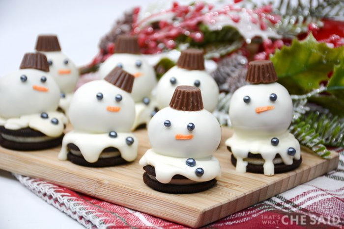 melted snowman cookies horizontal