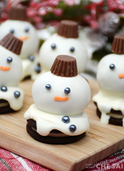 Oreo Truffle Melting Snowman Featured Image
